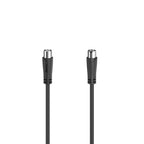 Antenna Cable HAMA, Coaxial Male - Coaxial Female, 1.5m, 90dB, Black