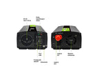 GREEN CELL Inverter, 12/220V, DC/AC, 500W/1000W INVGC12P500LCD LCD, Pure Sine Wave