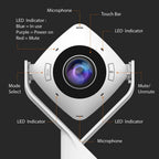 j5create JVCU360 All Around UltraHD Webcam, 1080p, Microphone, USB, 360°
