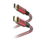 HAMA Reflective Cable, USB-C male - USB-C male, 1.5 m, Red