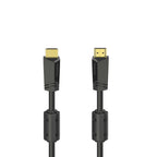 HAMA High-speed cable, HDMI male - HDMI male, 4K, 10.2GB/s, Ethernet, 15 m, Gold-plated connectors, 2 filters, Black