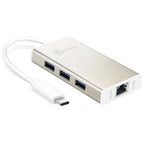 3-Port Hub J5create JCH471, USB-C 3.1, USB-A 3.0, Gigabit Ethernet