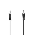 HAMA Audio Cable, 3.5mm jack male - 3.5mm jack male, 1.5m, Black