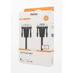 Cable HAMA 200714, DVI Male - VGA Male, 1.5 m, Shielded, 1080p, Black