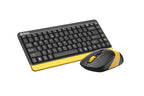 A4TECH Fstyler FG1110 Wireless Keyboard and Mouse Set, Black/Yellow