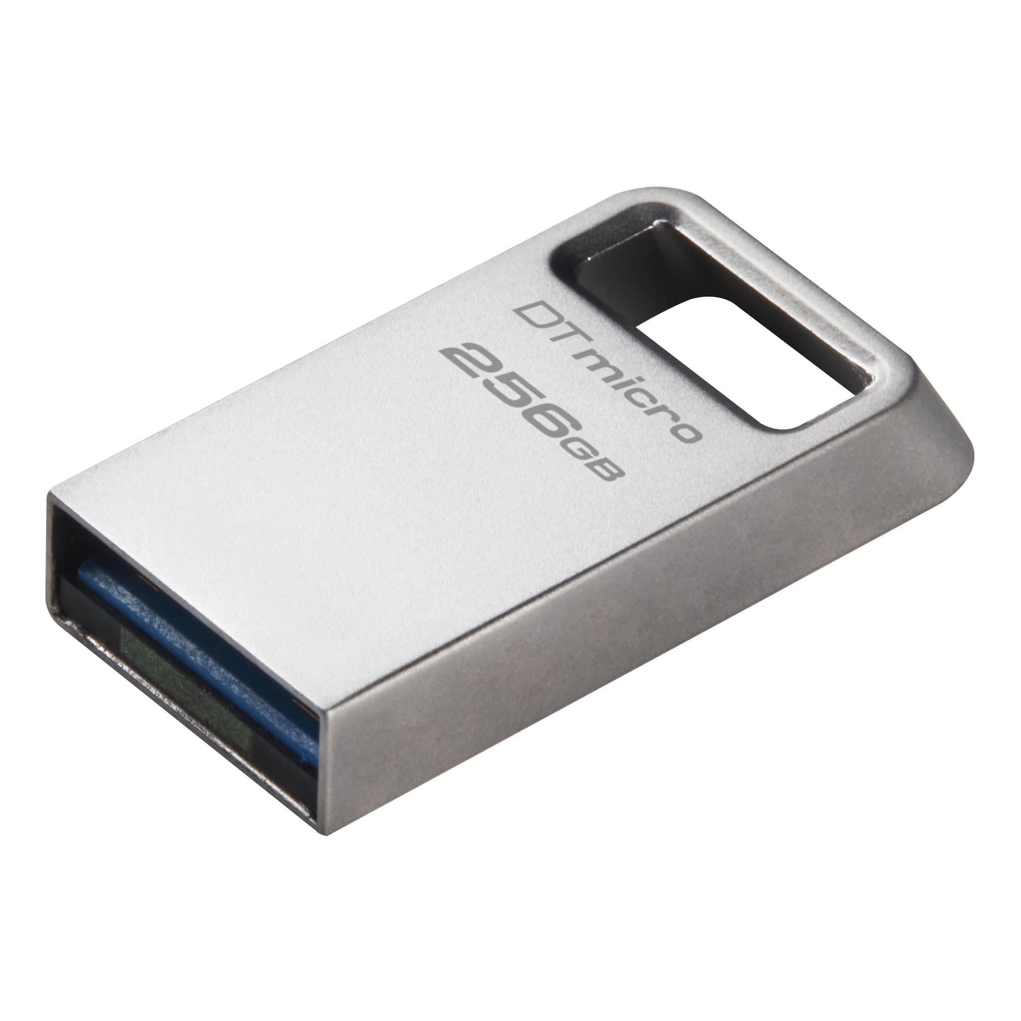 USB памет KINGSTON DataTraveler Micro, 256GB,USB-A 3.2 Gen 1, Сребрист