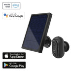 Hama Outdoor WiFi Camera, With Solar Panel, Batteries, Motion Detector, 1080p