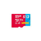 Silicon Power Superior Gaming 512GB Memory Card, microSDHC/SDXC, Class 10, A1, V30, UHS-I U3, SD Adapter