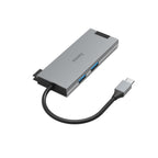 USB-C Hub, 5-Port, 2 x USB-A, 1 x USB-C, 1 x HDMI, 1 x LAN, Grey