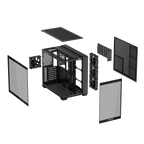ASUS A32 PLUS Tempered Glass Case + 4 ARGB Fans - Black
