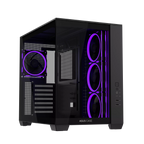 ASUS A32 PLUS Tempered Glass Case + 4 ARGB Fans - Black