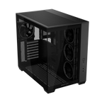 ASUS A32 PLUS Tempered Glass Case + 4 ARGB Fans - Black