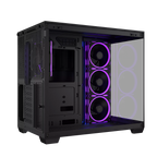 ASUS A32 PLUS Tempered Glass Case + 4 ARGB Fans - Black