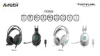 А4tech Fstyler FH300U Слушалки с микрофон USB, Noice Cancelling, бял