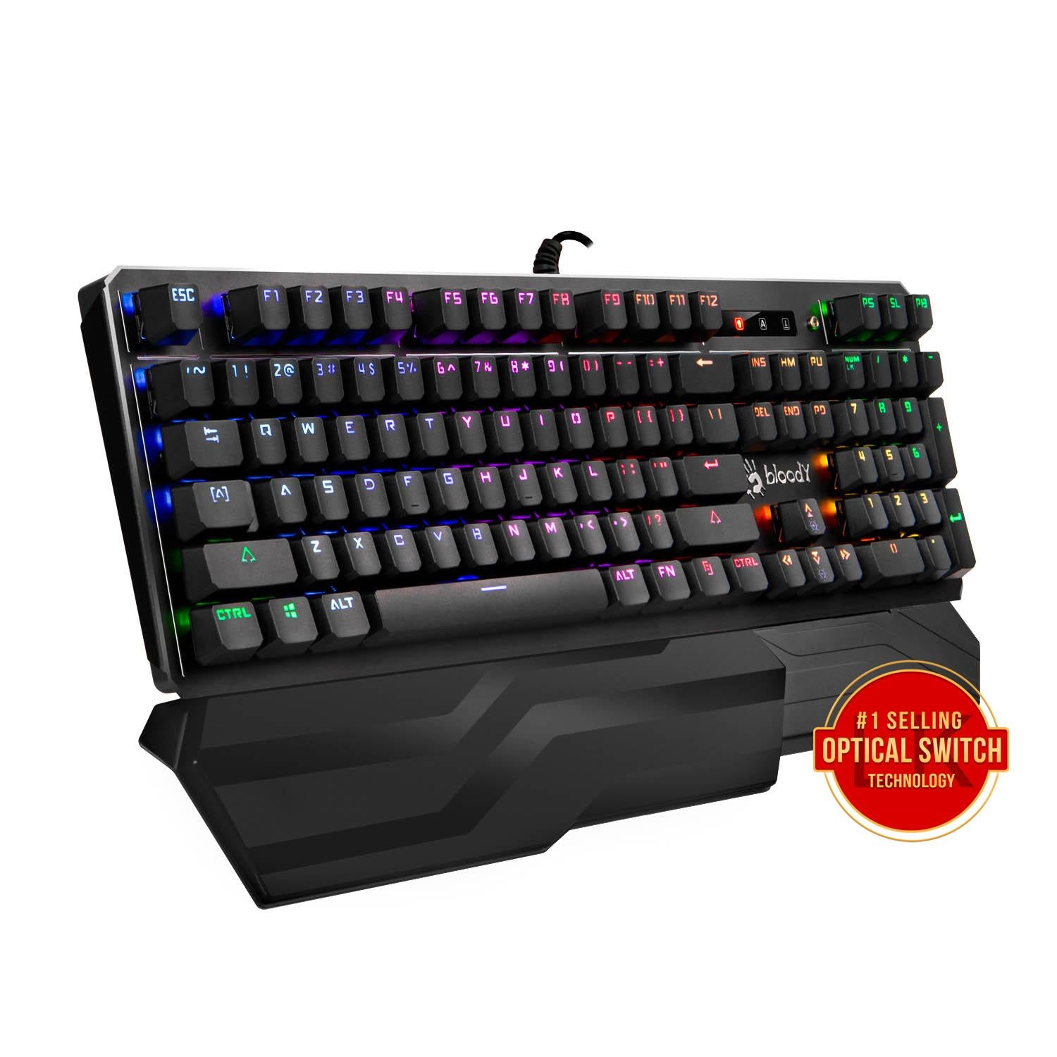 A4tech Bloody B975 Геймърска механична клавиатура, Brown switch