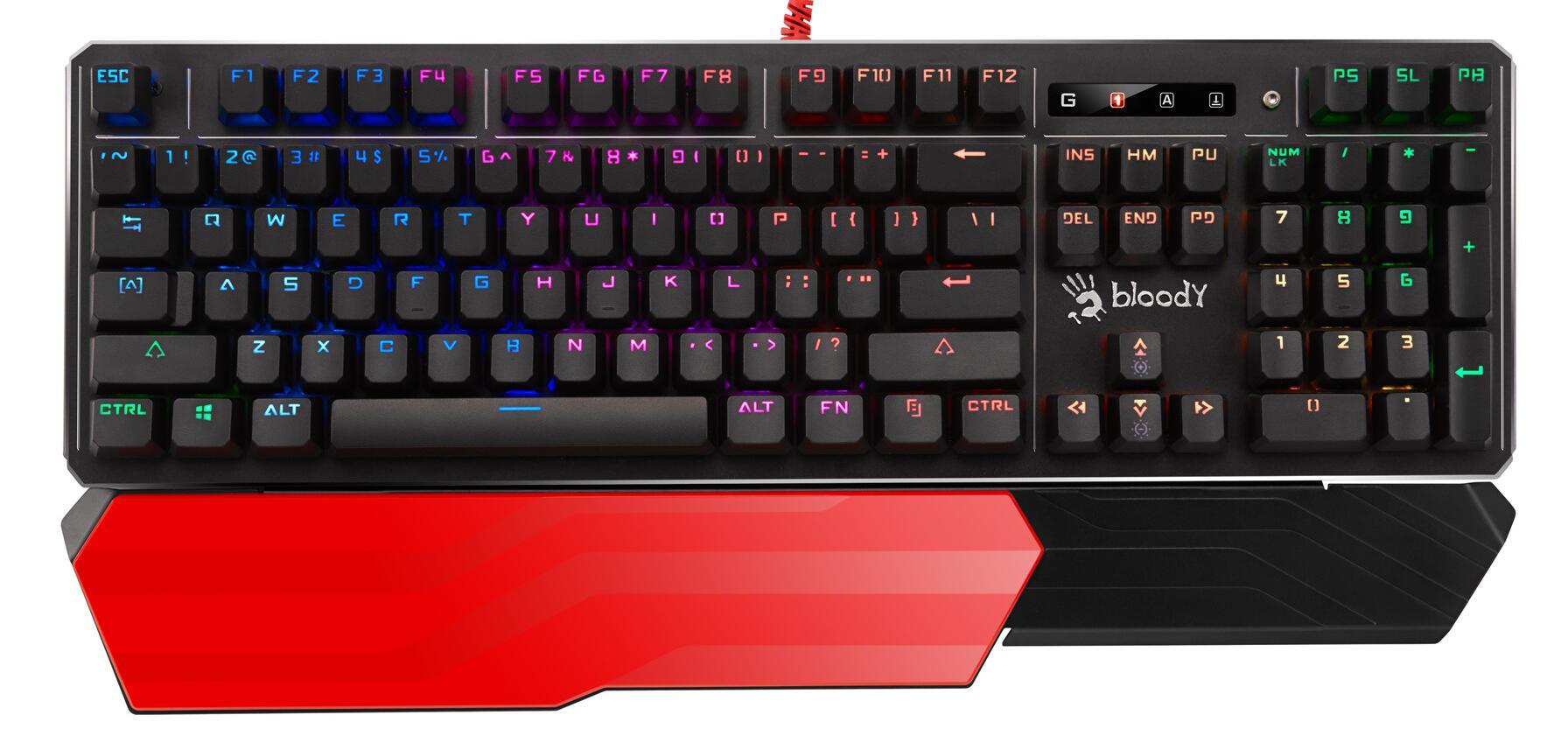 A4tech Bloody B975 Геймърска механична клавиатура, Brown switch