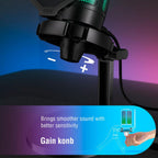 FIFINE A6NEO RGB Desktop Microphone - Black