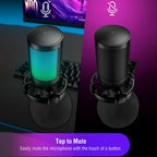 FIFINE A6NEO RGB Desktop Microphone - Black
