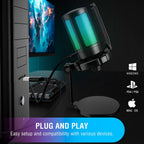 FIFINE A6NEO RGB Desktop Microphone - Black
