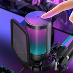 Microphone with Stand FIFINE A6T RGB - Black