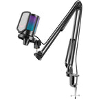 Microphone with Stand FIFINE A6T RGB - Black