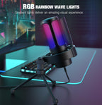 FIFINE A8V RGB Desktop Microphone - Black