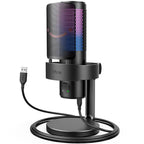 FIFINE A9 RGB Desktop Microphone 4 Polar Patterns - Black