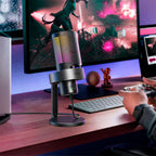 FIFINE A9 RGB Desktop Microphone 4 Polar Patterns - Black