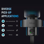FIFINE A9 RGB Desktop Microphone 4 Polar Patterns - Black