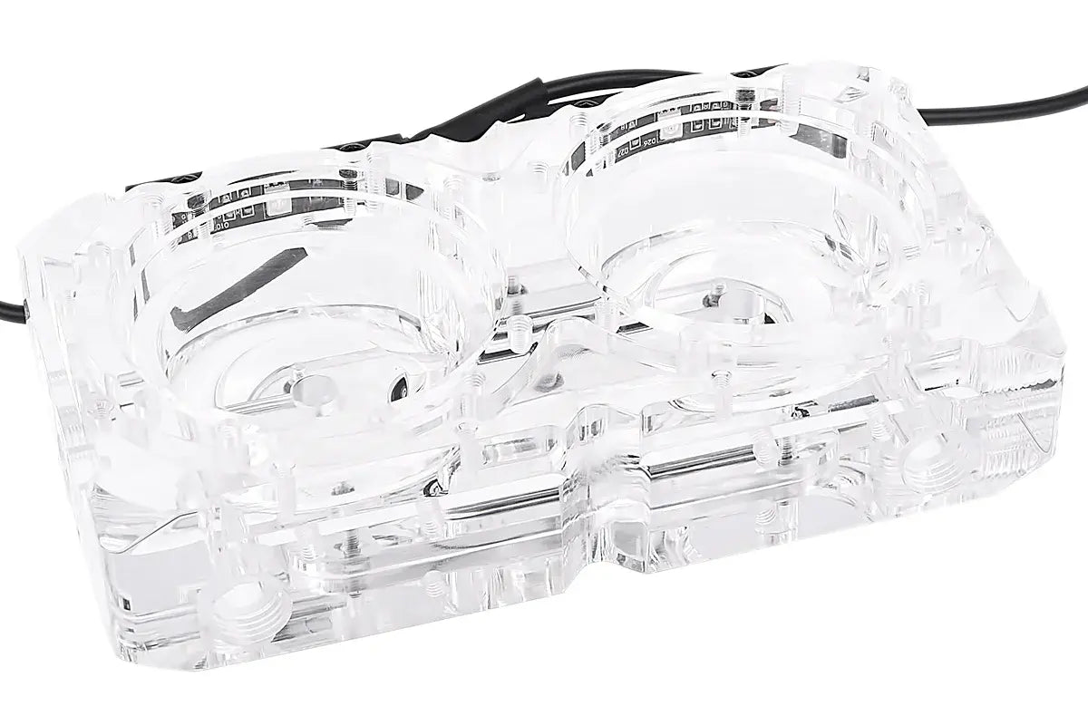 Адаптер приставка с вътрешна и външна резба Alphacool Eisdecke D5 Dual Acrylic Attachment 3x 1/4"