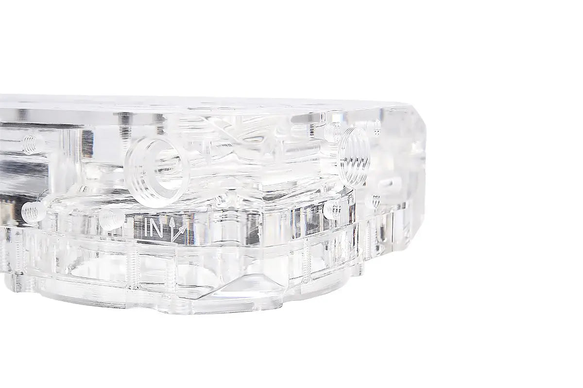 Адаптер приставка с вътрешна и външна резба Alphacool Eisdecke D5 Dual Acrylic Attachment 3x 1/4"
