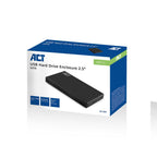 ACT AC1200 Hard Drive Enclosure, SATA, 2.5", USB-A 3.2 Gen1, Black