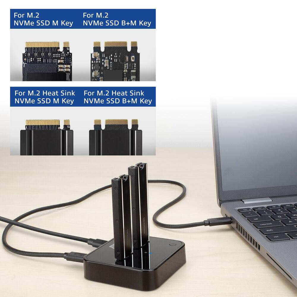 Двойна SSD докинг станция, ACT M.2 NVMe/PCIe за клониране, USB-C 3.2 Gen2, 10 Gbps