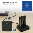 Dual SSD Docking Station, ACT M.2 NVMe/PCIe Cloning, USB-C 3.2 Gen2, 10 Gbps
