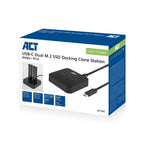 Dual SSD Docking Station, ACT M.2 NVMe/PCIe Cloning, USB-C 3.2 Gen2, 10 Gbps