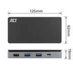 ACT USB-C Docking Station, 4K, 2 x HDMI, Ethernet, USB-C, 3x USB-A