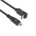 ACT Кабел USB-C - USB-C, 10Gbps, 60W, 0.5 м, конектори - 1x прав и 1x на 90° up/down angled