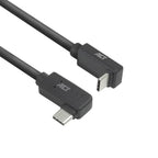ACT USB-C to USB-C Cable, 10Gbps, 60W, 1 m, 90° left/right, up/down angled connectors