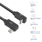 ACT USB-C to USB-C Cable, 10Gbps, 60W, 1 m, 90° left/right, up/down angled connectors