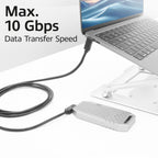 ACT USB-C to USB-C Cable, 10Gbps, 60W, 1 m, 90° left/right, up/down angled connectors