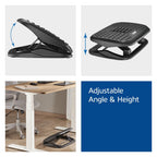 ACT Ergonomic Adjustable Footrest with Massage Rollers
