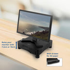 ACT Monitor Riser with single drawer, adjustable height, AC8200