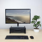 Monitor Stand ACT AC8215, Desk, with 2 Drawers, Up to 10 kg, Black