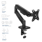 ACT AC8313 Desk Monitor Mount, Adjustable, 17" - 34", 9 kg, Gas Spring