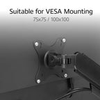 ACT AC8313 Desk Monitor Mount, Adjustable, 17" - 34", 9 kg, Gas Spring