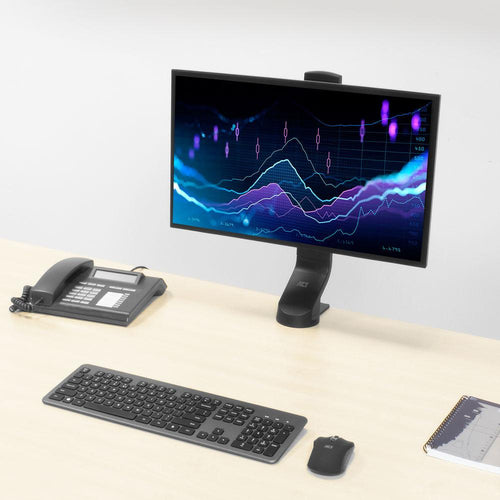 ACT Single Monitor Desk Mount up to 35" with Height Adjustment