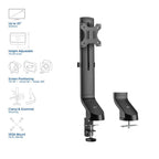 ACT Single Monitor Desk Mount up to 35" with Height Adjustment