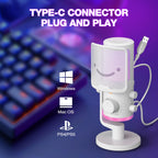 FIFINE AM6 RGB Desktop Microphone - White