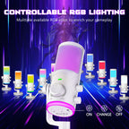 FIFINE AM6 RGB Desktop Microphone - White