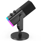 FIFINE AM8 Dynamic RGB XLR/USB Desktop Microphone - Black